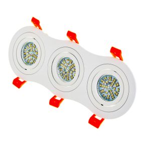 Светильник врезной  поворотный HDL-DT 108/3 MR16 WH