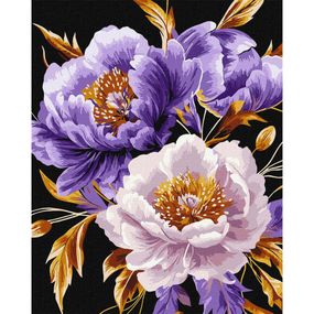 Картина по номерам "Пурпурный шик" Идейка KHO3309 с красками металлик extra 40х50 см