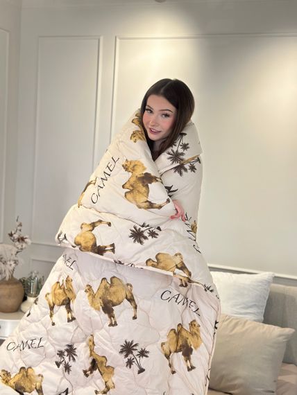 Ковдра двоспальна з верблюжої вовни Arda Camell wool 21428 175х215 см | Зображення 7