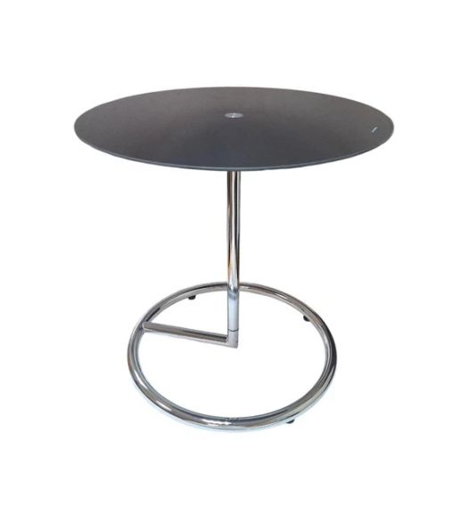 Столик стеклянный круглый Onder Mebli 66104C04 с хромированной основой | Зображення 1