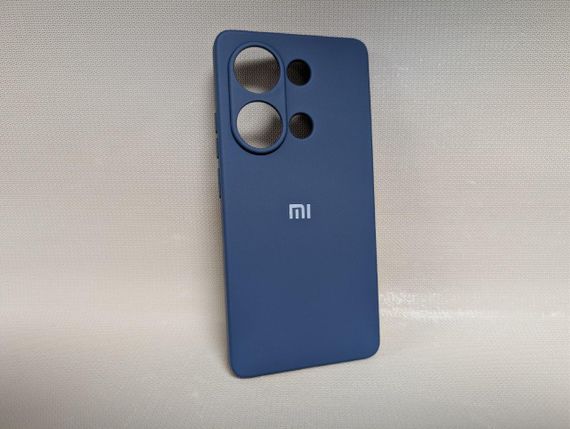 Чохол для Xiaomi Poco M6 Pro 4G / Сяомі Поко M6 Про 4G, силіконовий, матовий, синій, з логотипом