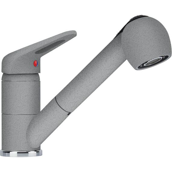 Franke Змішувач Novara Plus/115.0470.670/з витяжним виливом та функцією душу/фраграніт/сірий камінь (115.0470.670)