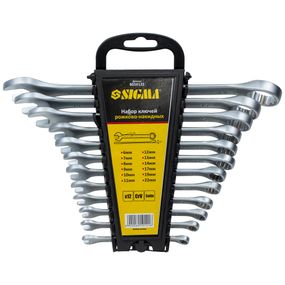 Ключі ріжково-накидні Sigma 12 шт 6-22 мм CrV (6010121)