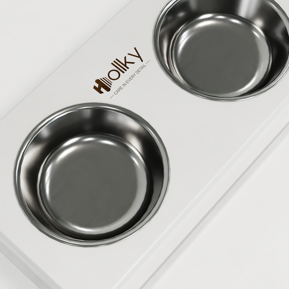 Миски на подставке для больших собак Hollky Base XL20 (2 × 1,8 л) BXL20-522620-WHWH | Зображення 5