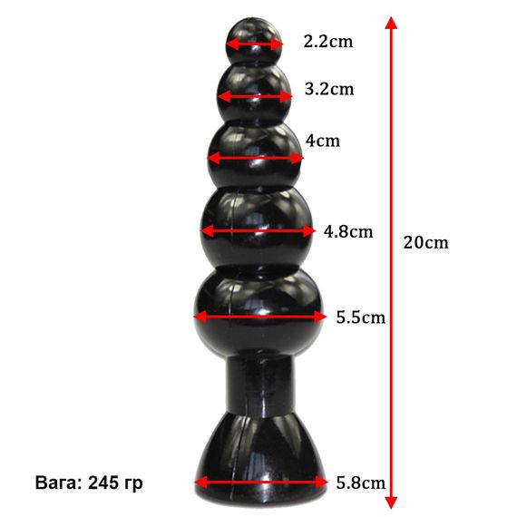 Анальна пробка-ялинка на присосці 16*5,5 см | Зображення 1