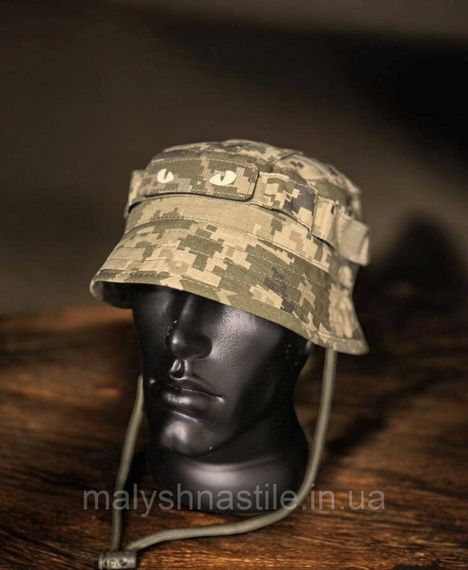 Панама з липучкою (під шеврон) та короткими полями Strike, піксель ЗСУ | Зображення 1