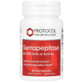 Серрапептаза Protocol for Life Balance Serrapeptase 60000 Units of Activity 60 Veg Caps