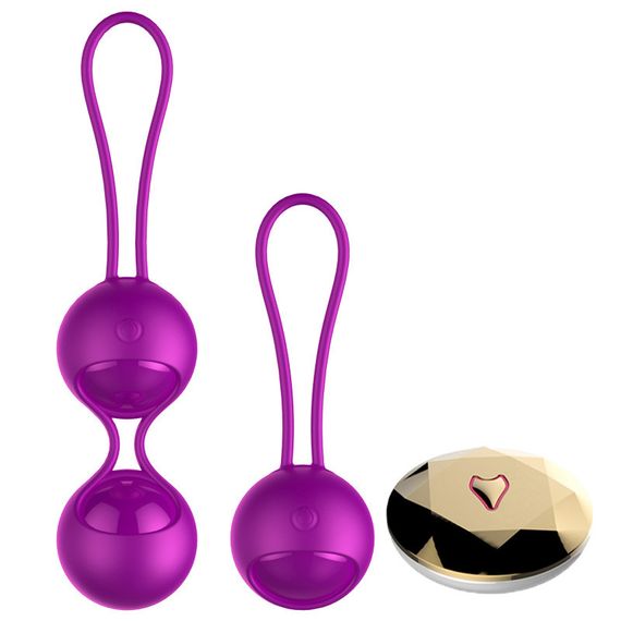 Вагінальні кульки Vibrating Silicone Kegel Balls Set USB 10 Function / Remote control Sex Aura
