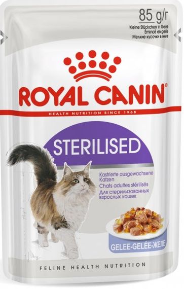 Корм Royal Canin Sterilised Jelly влажный для взрослых стерилизованных котов 85 гр