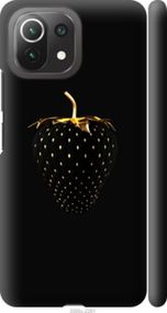 Чохол на Xiaomi Mi 11 Lite Чорна полуниця "3585m-2281-24368"