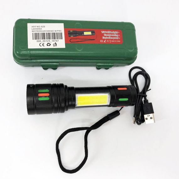 Ручной фонарик cob, Фонарик на все случаи, Тактический ручной фонарь для зсу Лед с зарядкой SU-58 | Зображення 8