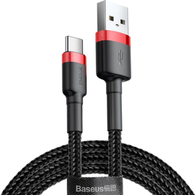 Кабель USB Type-C BASEUS CATKLF-B91 Cafule 3,0A 1м червоний/чорний