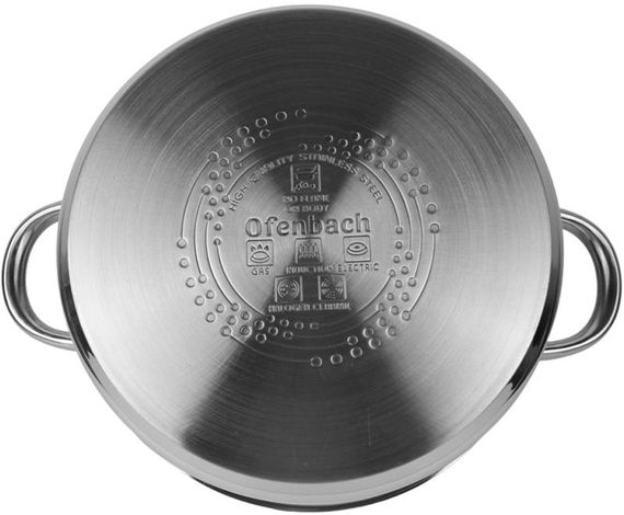 Каструля індукційна Ofenbach Casserole із нержавіючої сталі 5.5л зі скляною кришкою | Зображення 4