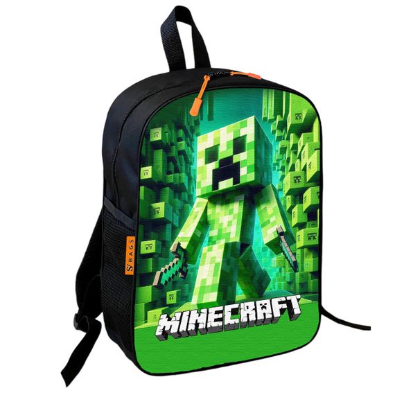 Набор Minecraft Крипер с мечем 2 в 1: детский рюкзак + сумка-слинг, для мальчика и девочки 7–9 лет (6178) | Зображення 1