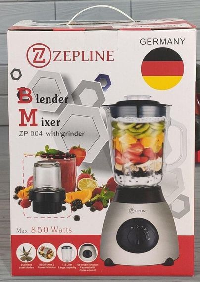 Блендер стаціонарний Zepline ZP-004. Блендер із подрібнювачем 850w | Зображення 3