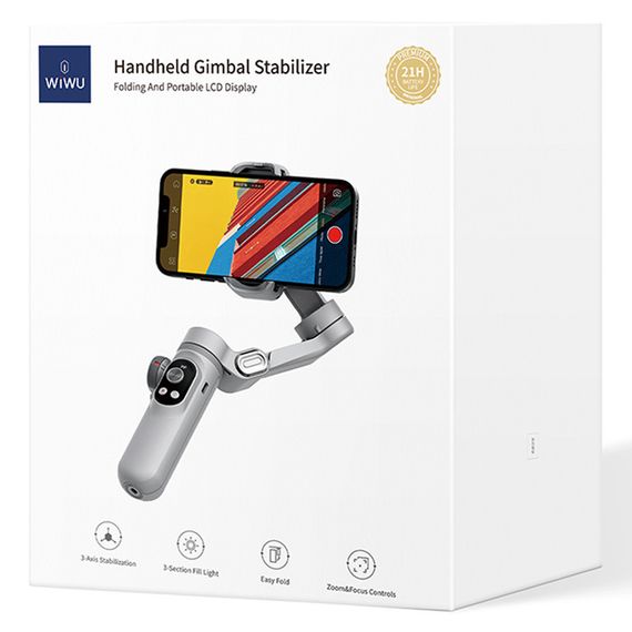 Стабилизатор WIWU Wi-SE007 3-Axis Stabilized Gimbal Stick Grey | Зображення 5