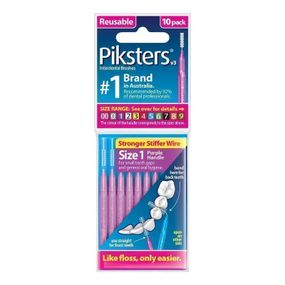 Міжзубні йоржики Piksters, № 1, (діаметр 0.7) фіолетові, 10 шт