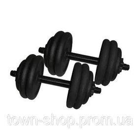 Гантели наборные литые 2 шт по 18,5 кг NE-300-GP019-2