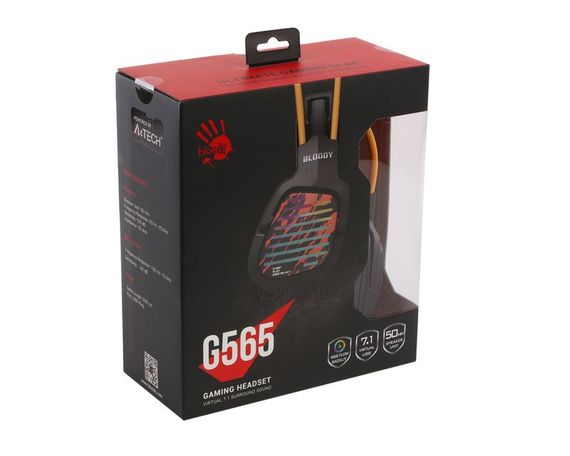 Гарнітура ігрова Bloody G565 (Energy Black), колір чорний, USB | Зображення 6
