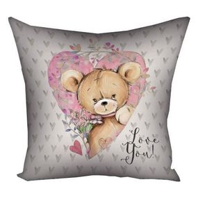 Подушка габардинова з принтом Love you! 40x40 см (4P_18L108)