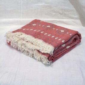 Муслиновое покрывало Kayra 210x250 см MP4, Червоний