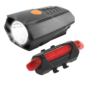 Велосипедный фонарь с габаритами BSK-178-1-XPG +STOP-5SMD, micro USB, встроенный аккумулятор