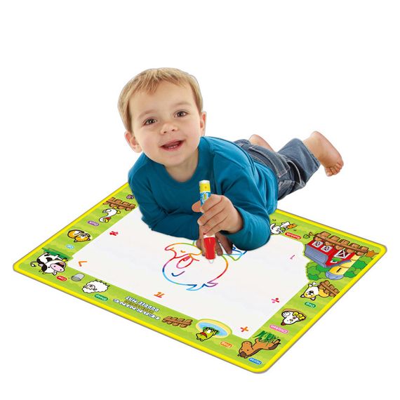 Детский коврик для рисования водой LT3945Light-green, ручка 2шт