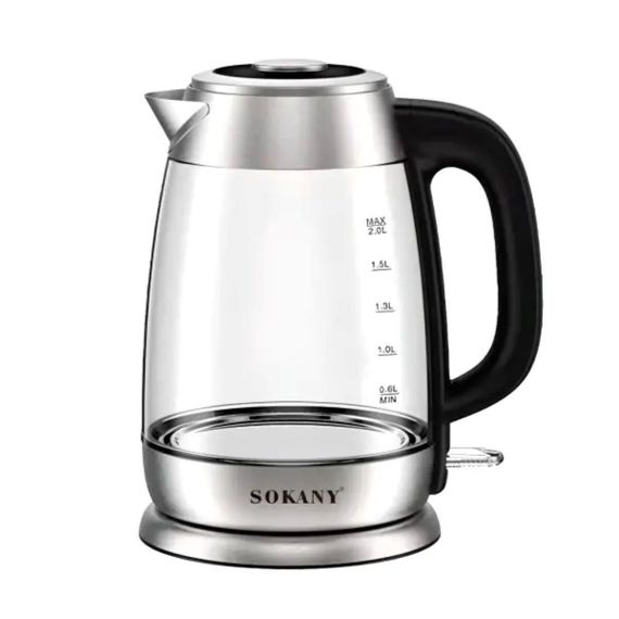 Электрочайник Sokany Electric Kettle 2000W 2l прозрачный чайник SKSH1069