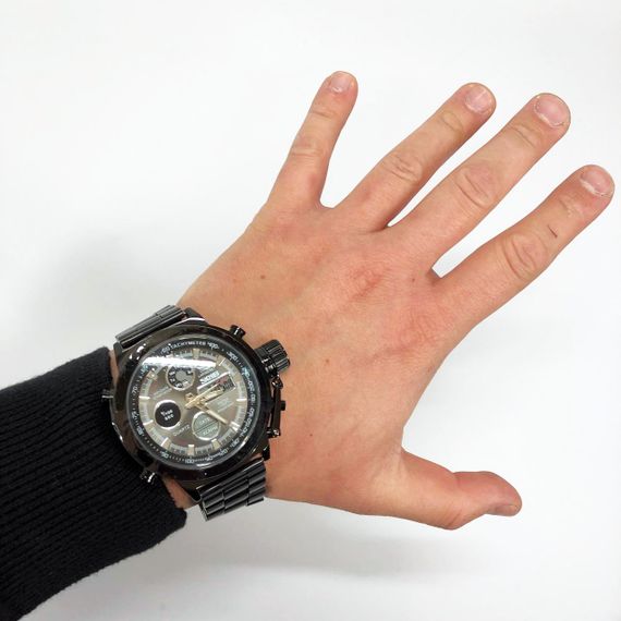 Стильні статусні наручні годинники стрілочні SKMEI, Наручні чоловічі годинники стильні ділові PJ-95 | Зображення 3