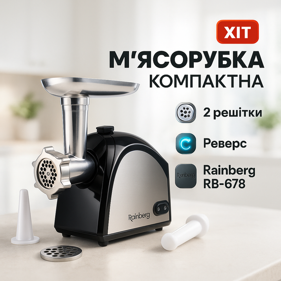 Потужна електрична м'ясорубка з реверсом, М'ясорубка високої потужності Кухонна 'з реверсом ZU-93
