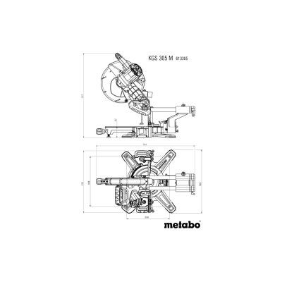 Торцовочная пила Metabo KGS 305M с протяжкой, 1600Вт, 305мм, 18.6кг (613305000) | Зображення 1