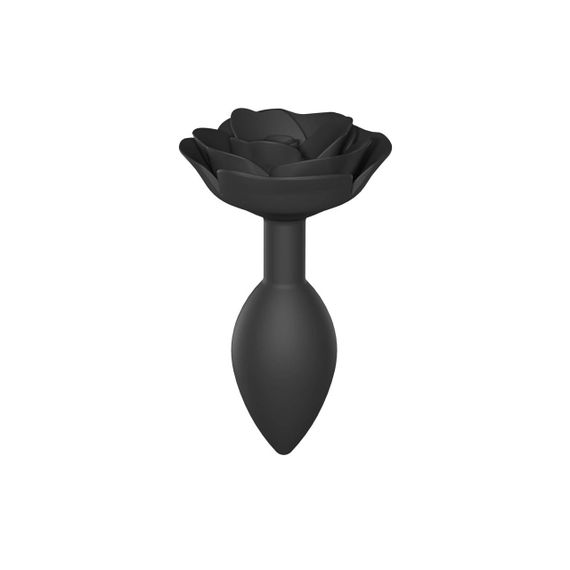 Силіконова анальна пробка Love To Love OPEN ROSES L SIZE - BLACK ONYX sexstyle