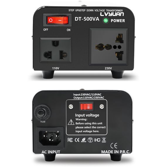 Перетворювач напруги 220v на 120v 500W (250W) | Зображення 4