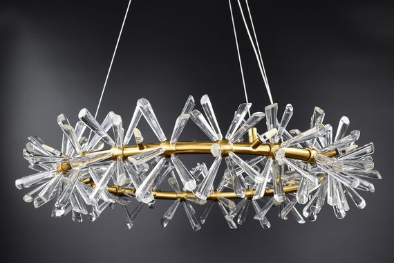 Люстра підвісна на 20 лампочок 26771 Латунь 40-120х60х60 см. | Зображення 3