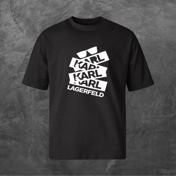 Футболка унісекс з принтом Karl Lagerfeld Карл Оверсайз чорна S