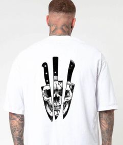 Футболка чоловіча з принтом повсякденна L Білий