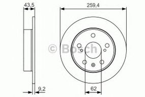 Диск гальмівний BOSCH 0986479C44 на SUZUKI S-CROSS