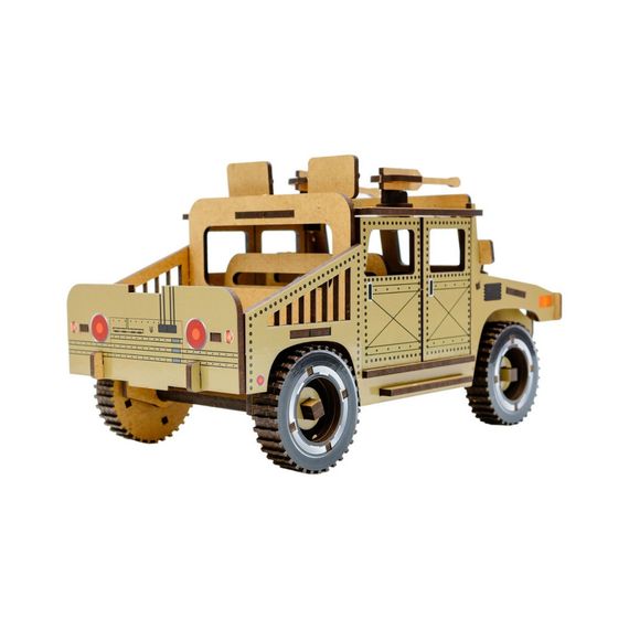 Дерев'яний 3D конструктор "Humvee" Puz-00927, 100 деталей | Зображення 2