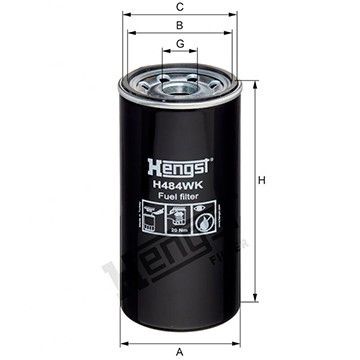 Фильтр топливный Renault Truck K/T 13-/ Volvo Truck 12, Hengst, H484WK,