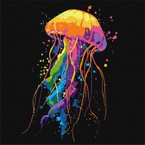 Картина по номерам "Яркая медуза" KHO6825, 30х30 см