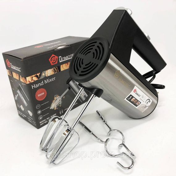 Бытовой миксер для кухни DOMOTEC R6690 200Вт, Портативный ручной миксер для теста на кекс SW-75 | Зображення 1