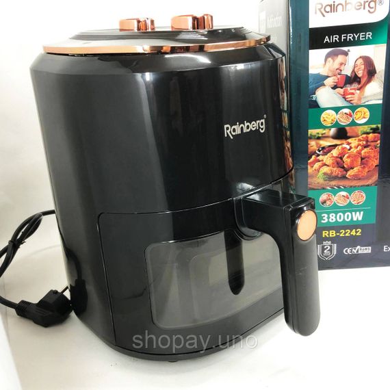Фритюрниця для картоплі фрі професійна Rainberg RB-2242 на 6 л 3800 Вт, Фритюрниця гарячим повітрям ZB-59 | Зображення 7