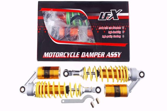 Амортизаторы (пара)   Delta   330mm, газомасляные   (золотистые)   KOMATCU   (mod.A)