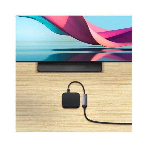 USB-Hub Baseus Lite Series Ethernet Adapter Type-C to RJ45 LAN Port (100Mbps) Black | Зображення 4