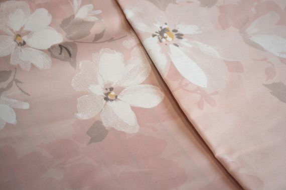 Постельное белье TAC Satin Deluxe 200×220 см Shadow Pembe | Зображення 2