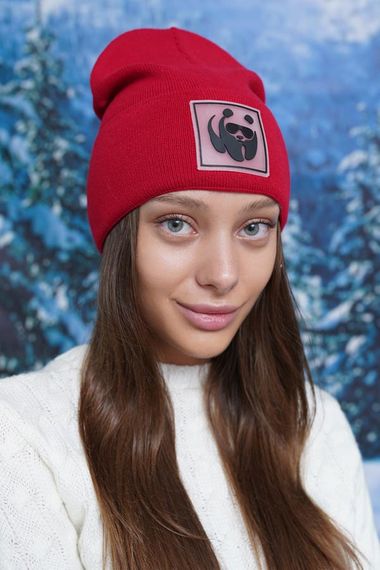 Шапка «Cool panda» (6034-1) красный