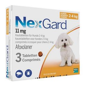 NexGard - Жувальна таблетка від кліщів та бліх для собак вагою 2 - 4 кг