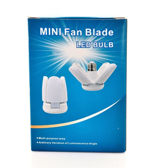 Лампочка складная светодиодная 4 лопасти E27 KK-202 Mini fan blade bulb | Зображення 3