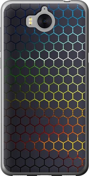 Чехол на Huawei Y5 2017 Переливающиеся соты "498u-992-17620"