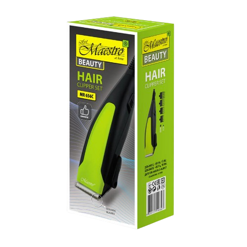 Машинка для стрижки зелена MR-656C-GREEN Maestro | Зображення 3